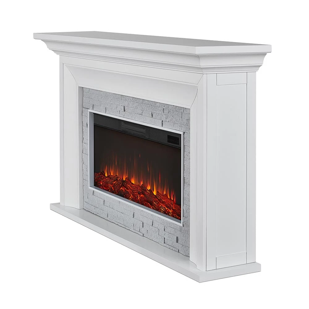 Sonia Infrared Electric Fireplace Mantel Package In White - Image 6