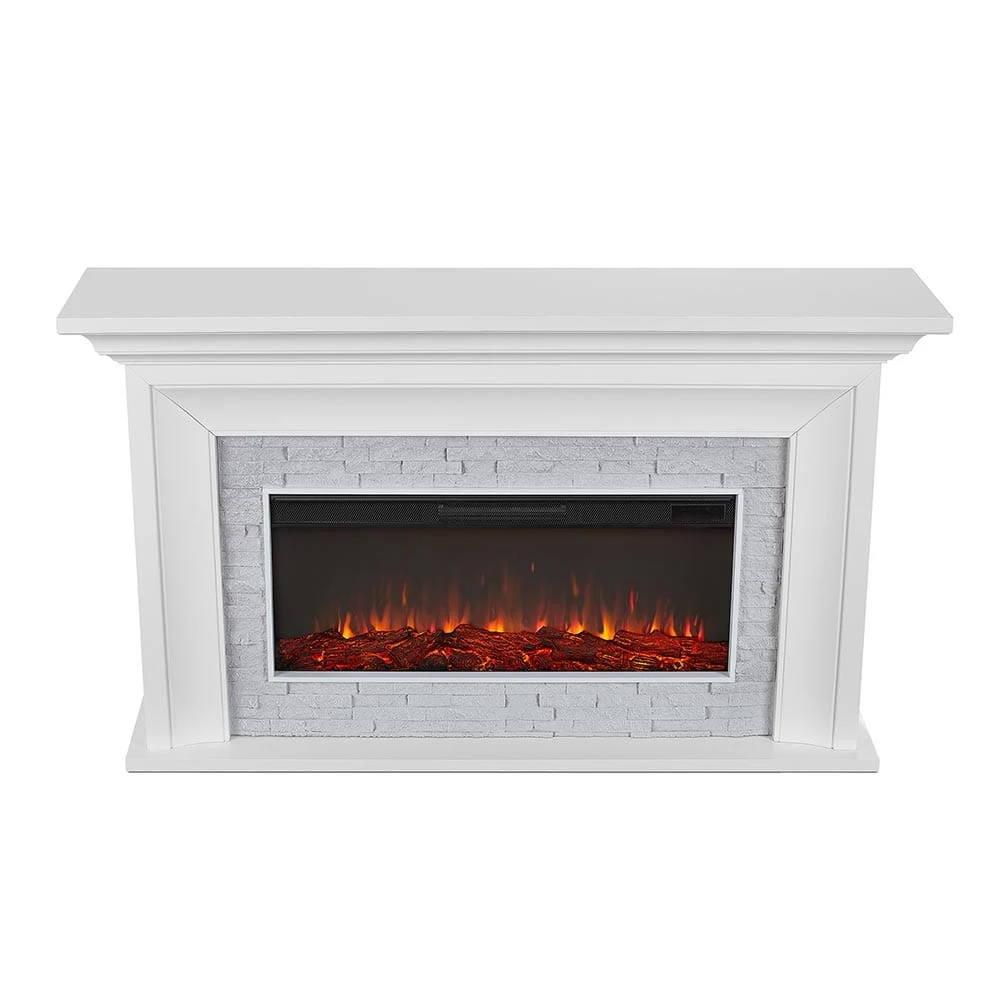 Sonia Infrared Electric Fireplace Mantel Package In White - Image 5