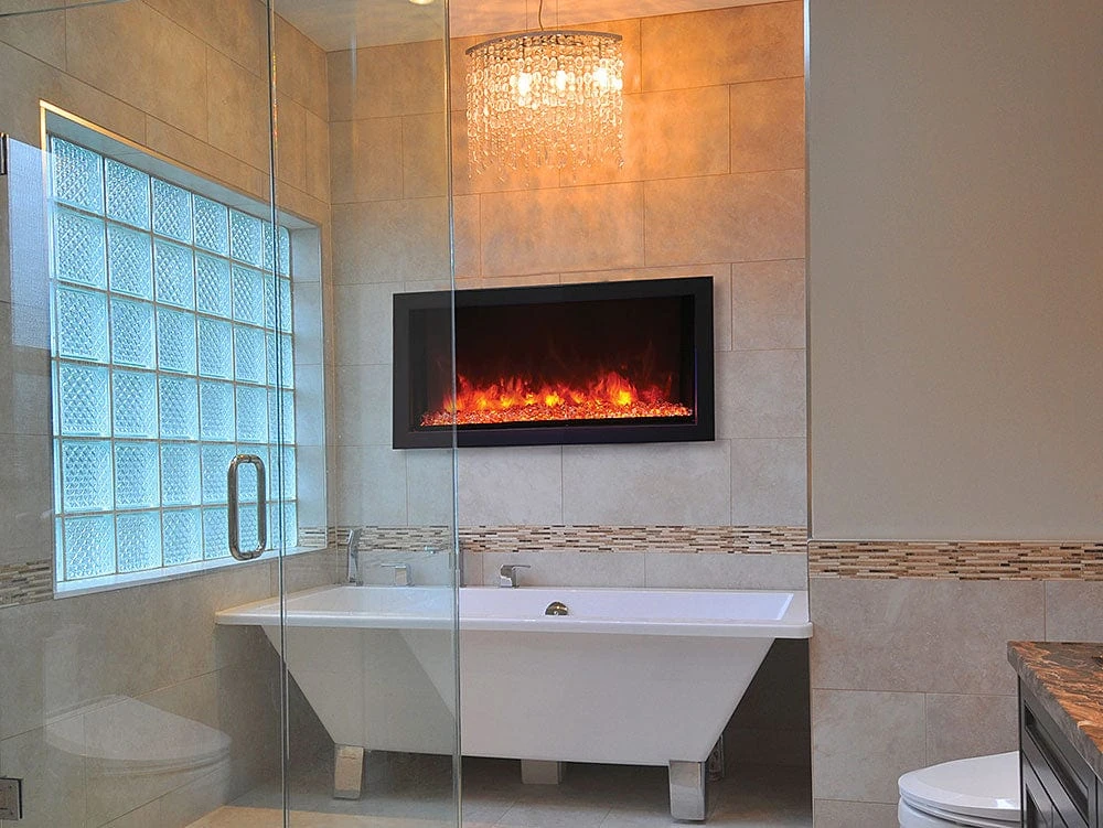 Remii 35-In Extra Slim Built-In Electric Fireplace - Image 2