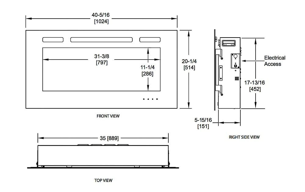 SimpliFire 40-in Allusion Wall Mount Electric Fireplace - Image 8