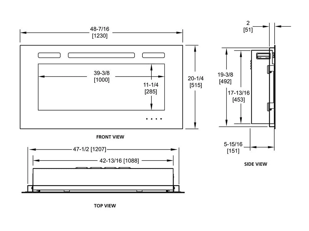 SimpliFire 48-in Allusion Wall Mount Electric Fireplace - Image 10