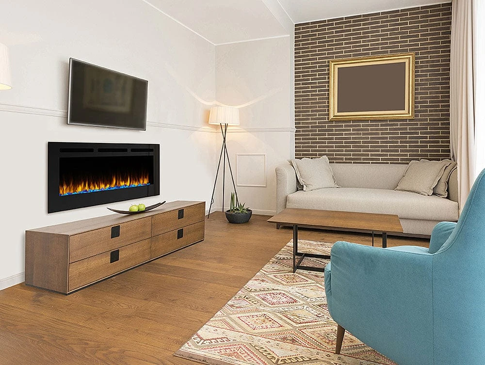 SimpliFire 60-in Allusion Wall Mount Electric Fireplace - Image 9
