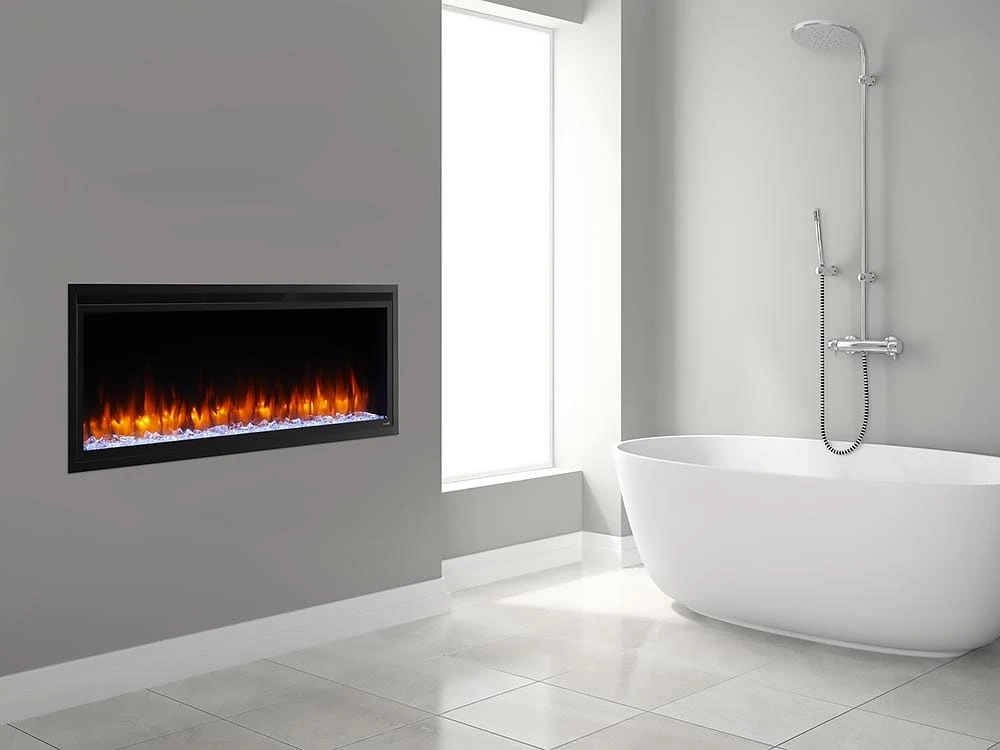 SimpliFire 50-in Allusion Platinum Wall Mount Electric Fireplace - Image 8