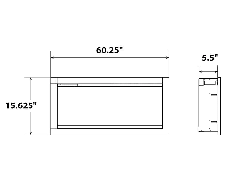 Amantii Symmetry Bespoke 60-in Linear Electric Fireplace - Image 4