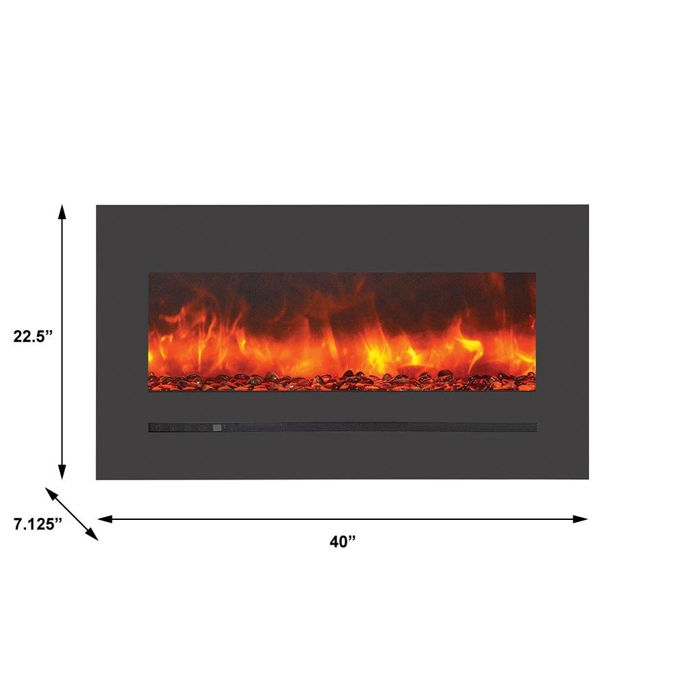 Sierra Flame 40-In Wall Mount Electric Fireplace - Image 7