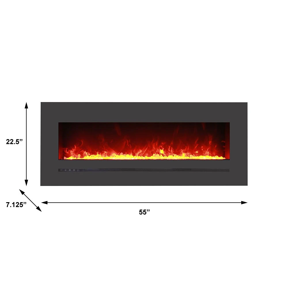 Sierra Flame 55-In Wall Mount Electric Fireplace - Image 8