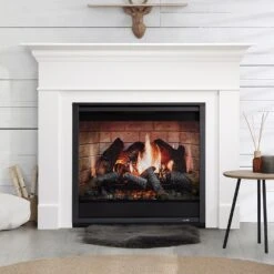 SimpliFire 36-in Inception Firebox With Wescott Mantel & Folio Decorative Front
