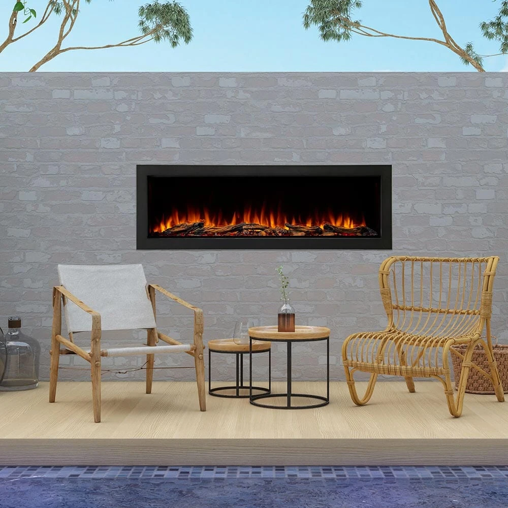 SimpliFire 55-in Forum Outdoor Linear Electric Fireplace - Image 2
