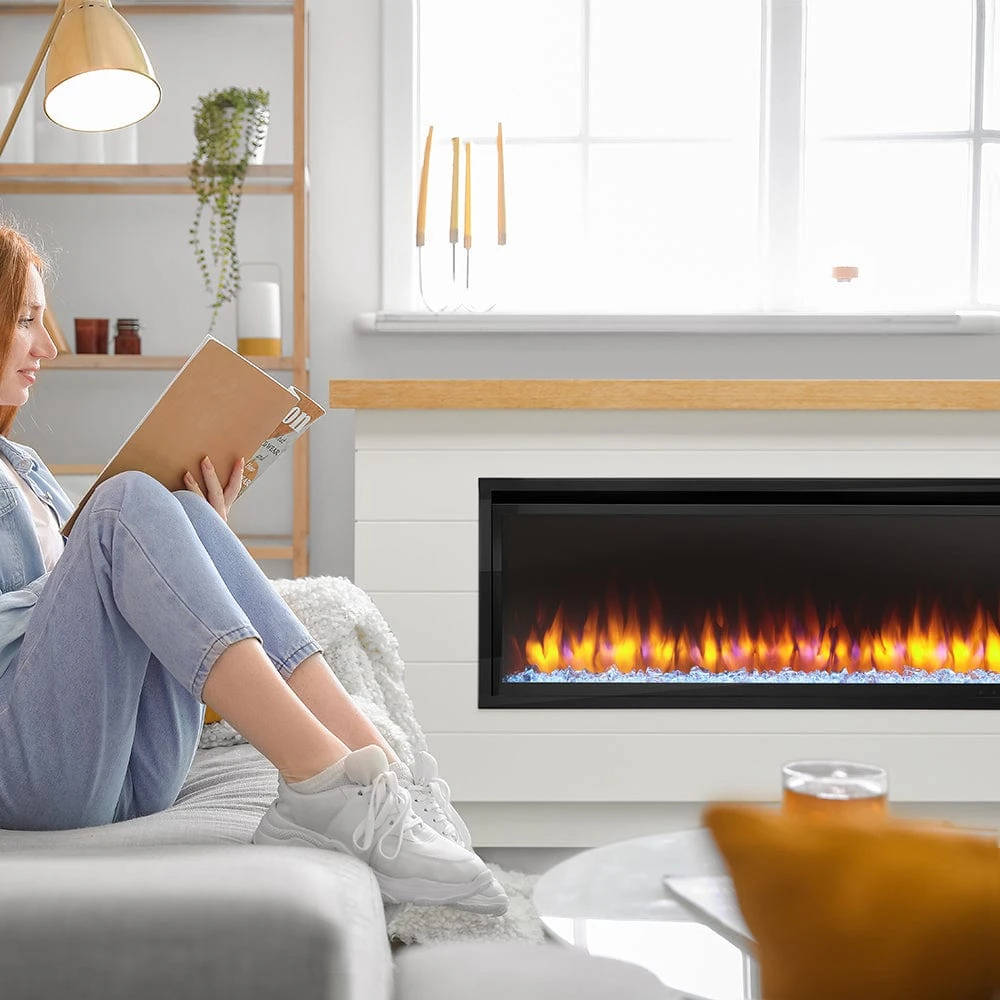 SimpliFire Boyd Modern Farmhouse Electric Fireplace Mantel Package - Image 4