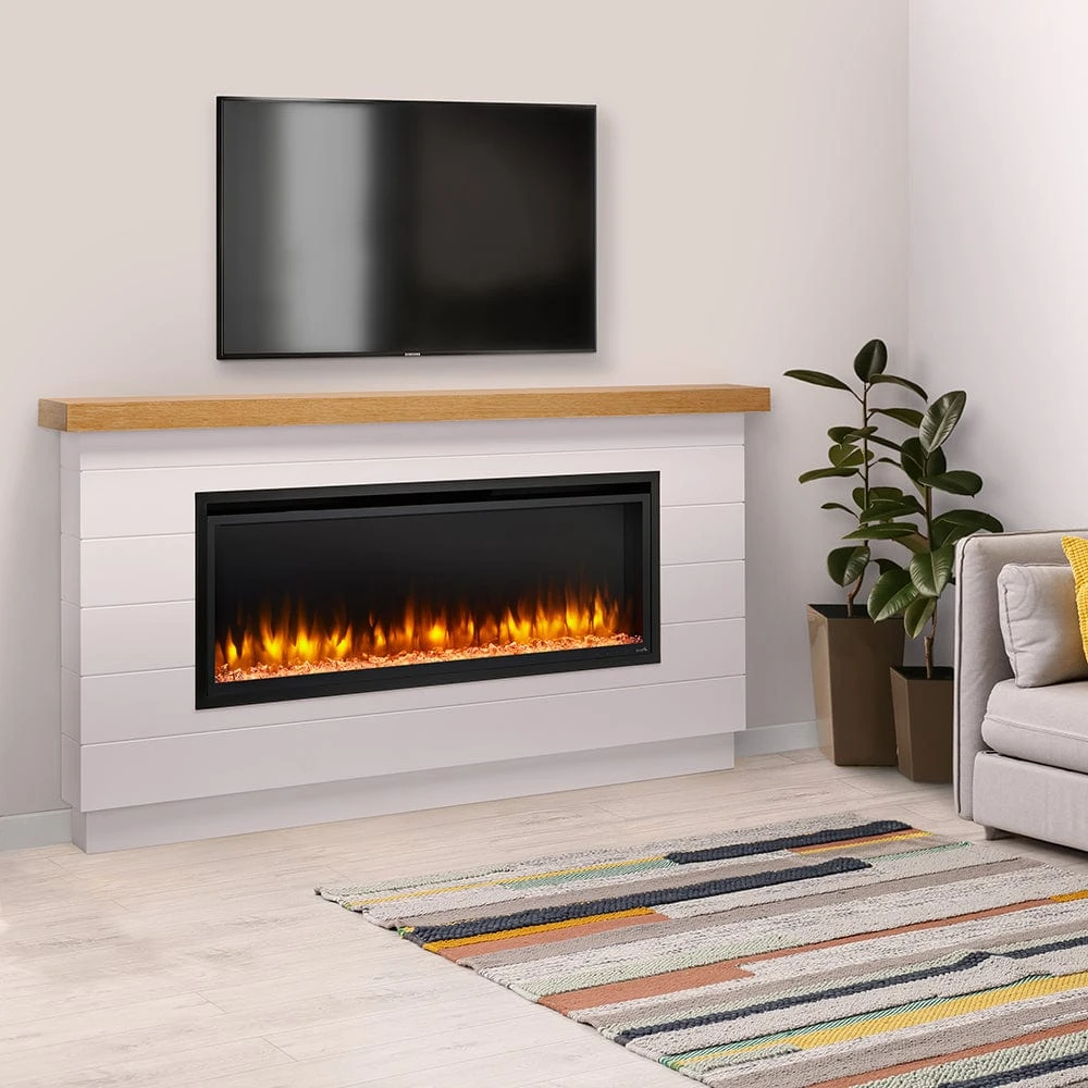 SimpliFire Boyd Modern Farmhouse Electric Fireplace Mantel Package - Image 2