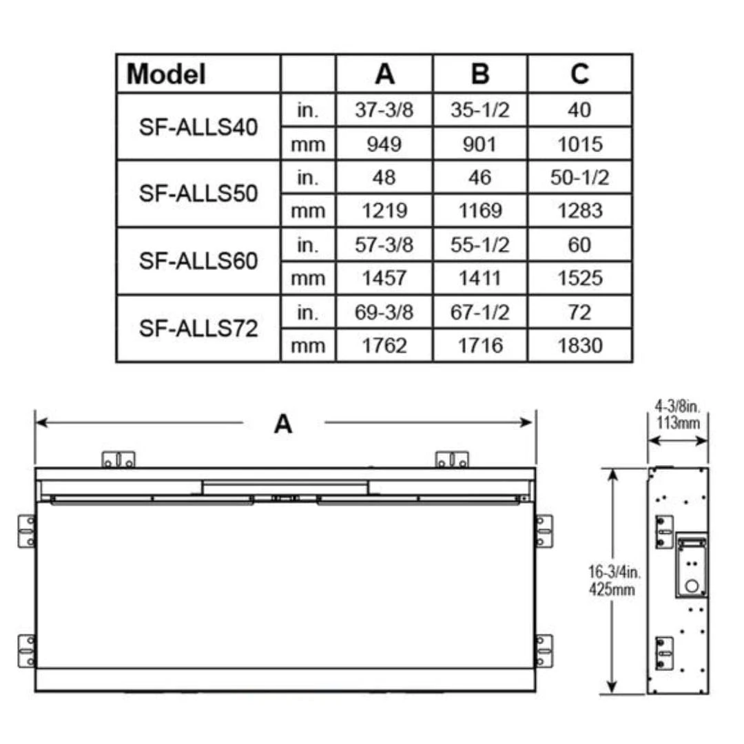 SimpliFire 72-in Allusion Slim Linear Electric Fireplace - Image 5