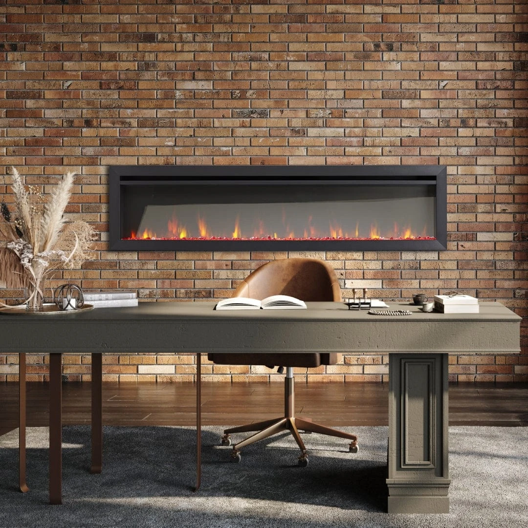 SimpliFire 72-in Allusion Slim Linear Electric Fireplace - Image 4