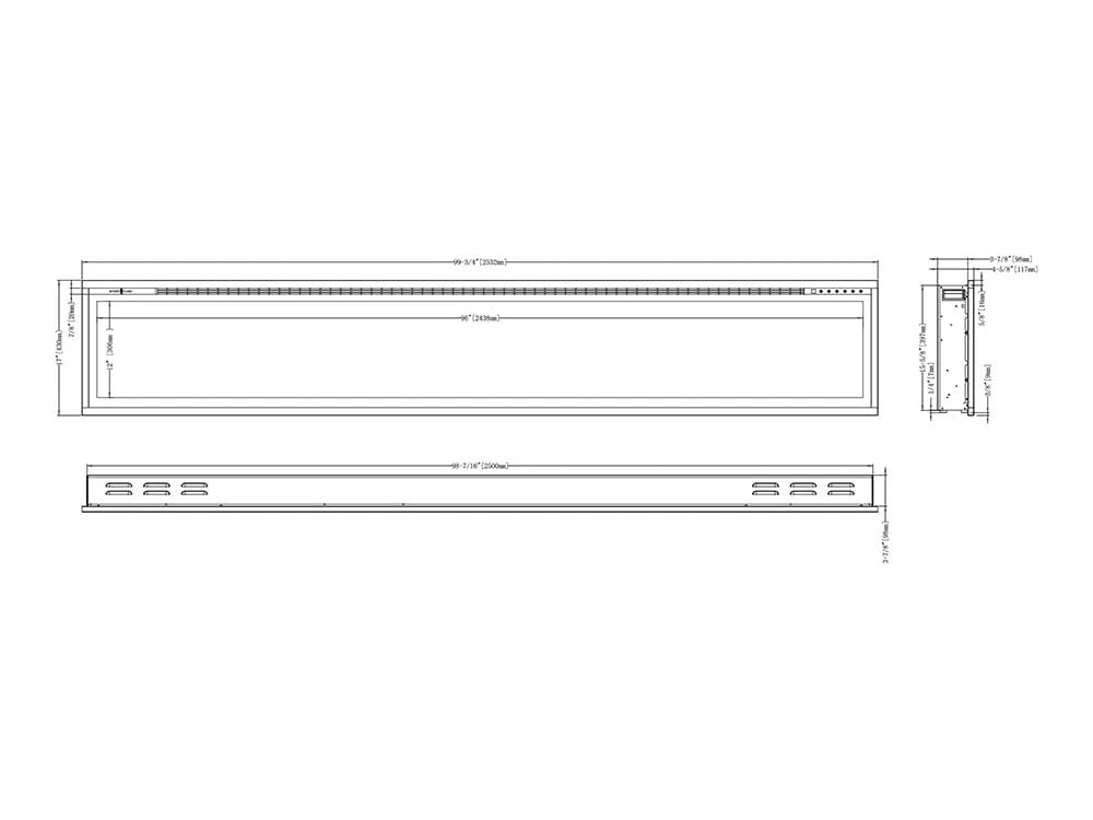 Modern Flames 100-in Spectrum Slimline Built-In Electric Fireplace - Image 6