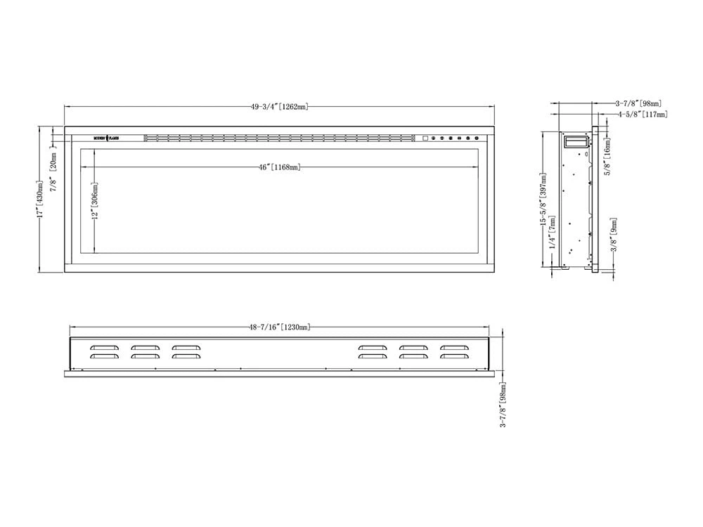 Modern Flames 50-in Spectrum Slimline Built-In Electric Fireplace - Image 7
