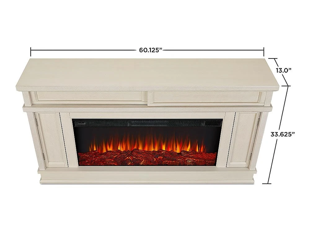 Torrey Infrared Electric Fireplace TV Stand In Bone White - Image 5