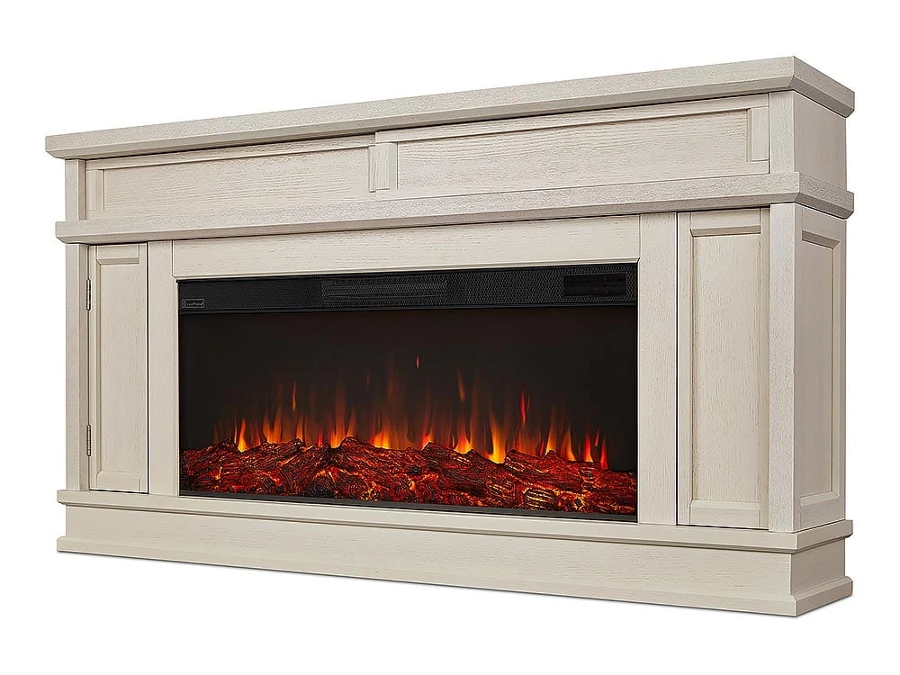 Torrey Infrared Electric Fireplace TV Stand In Bone White - Image 2