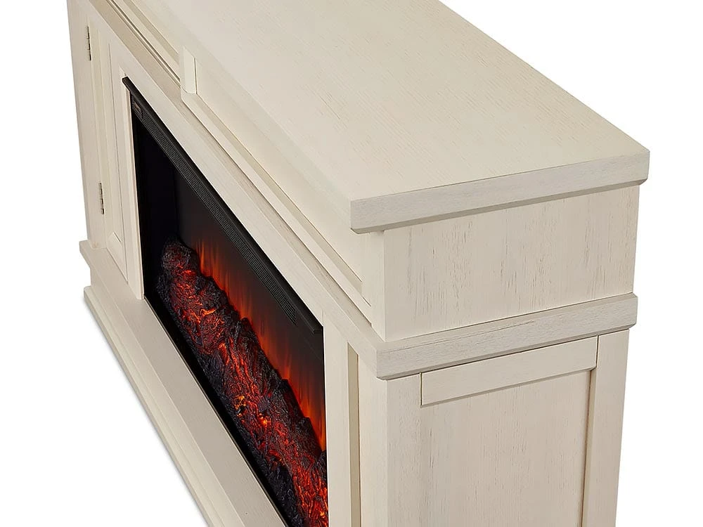 Torrey Infrared Electric Fireplace TV Stand In Bone White - Image 4
