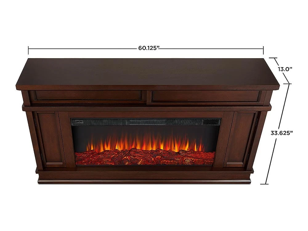 Torrey Infrared Electric Fireplace TV Stand In Dark Walnut - Image 5