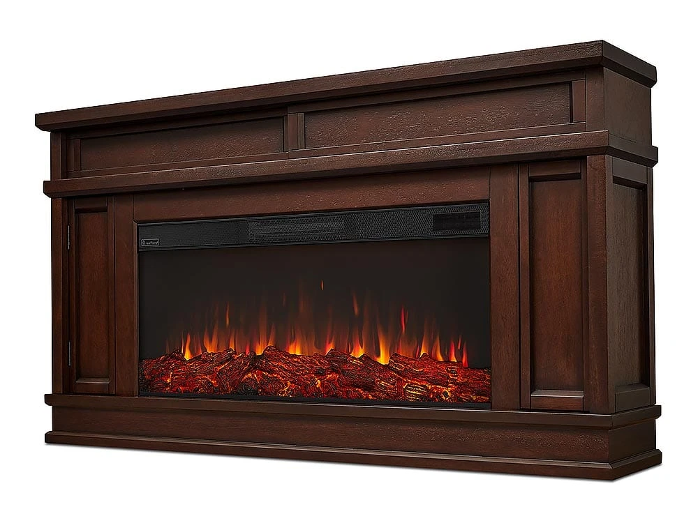 Torrey Infrared Electric Fireplace TV Stand In Dark Walnut - Image 3
