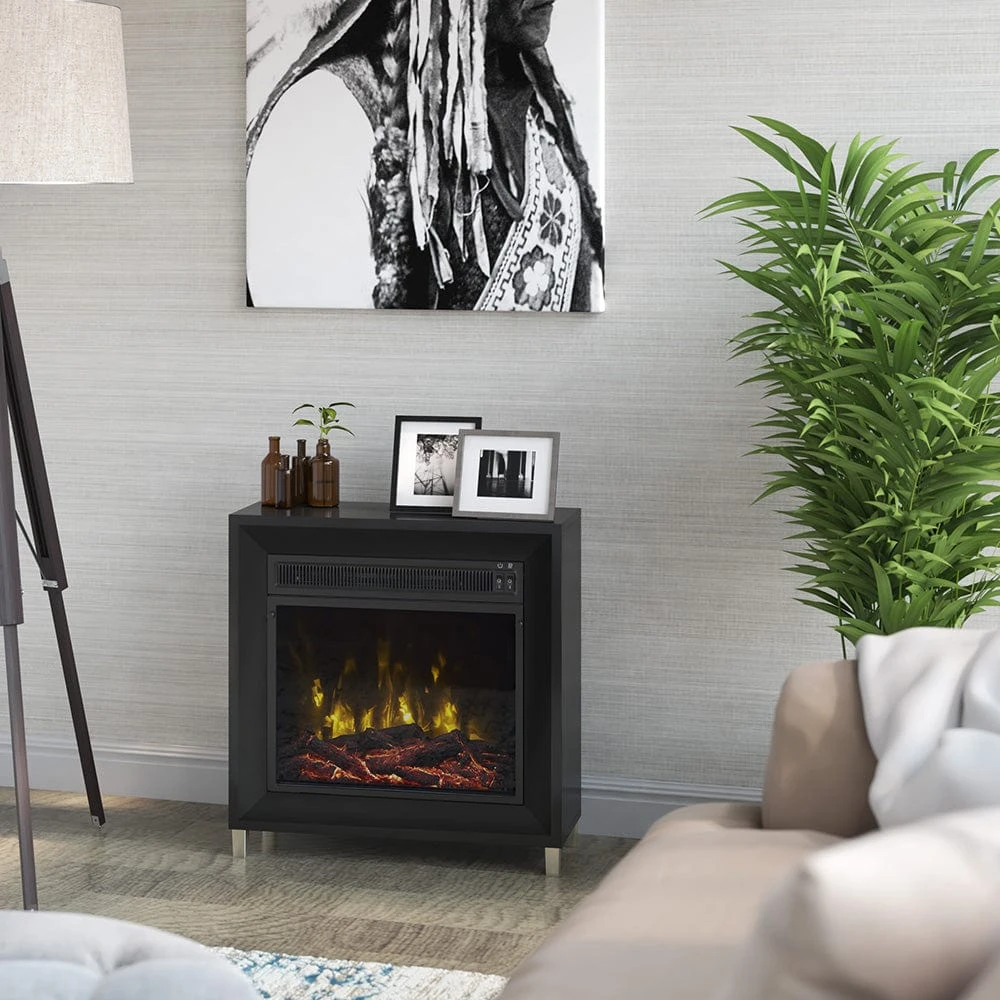 Dorrance Electric Fireplace Mantel Package In Black - Image 3