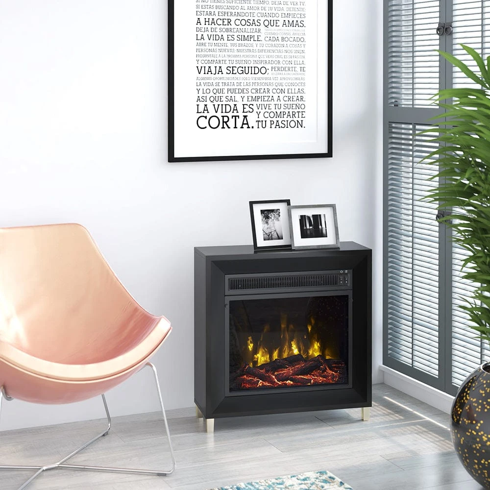 Dorrance Electric Fireplace Mantel Package In Black - Image 6
