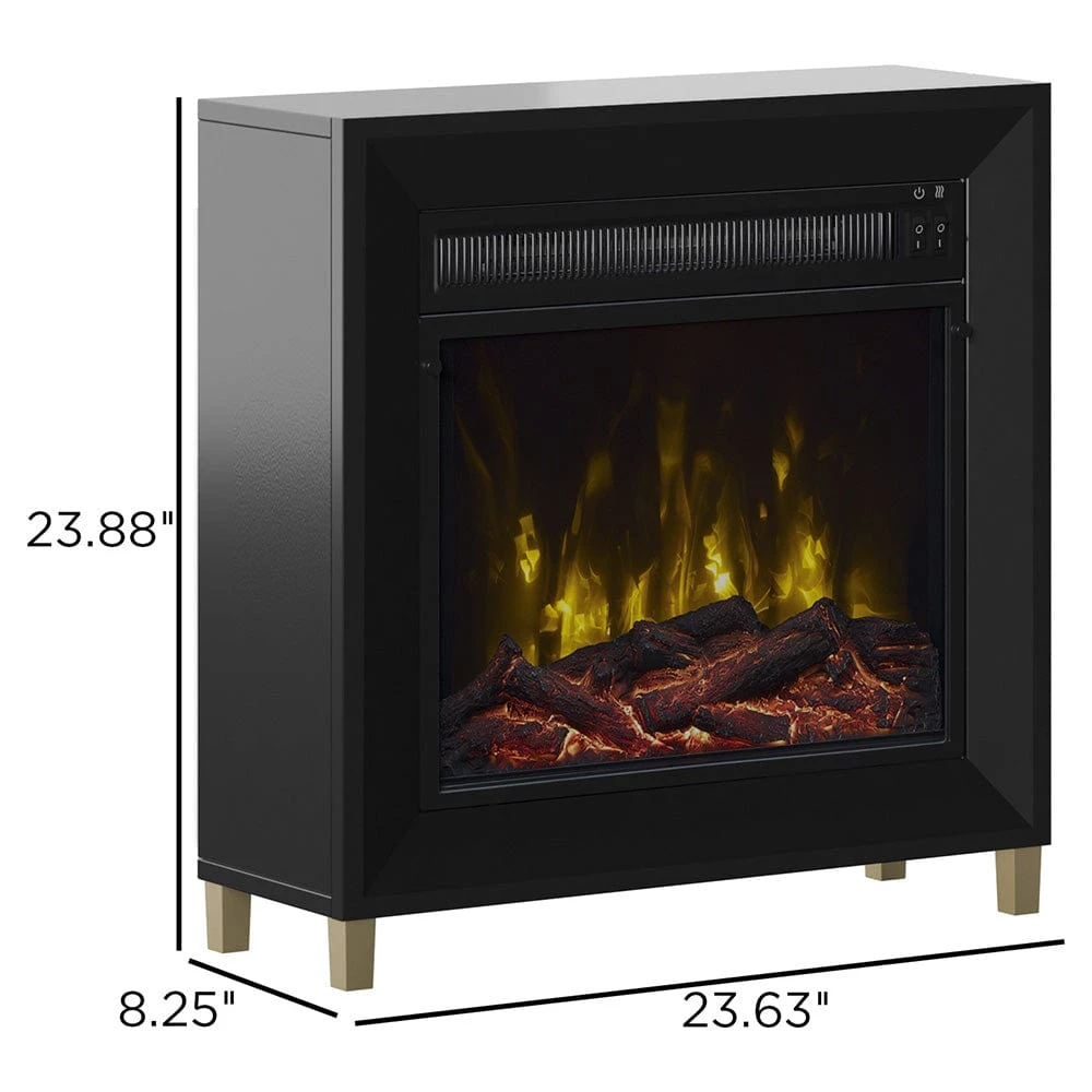 Dorrance Electric Fireplace Mantel Package In Black - Image 4