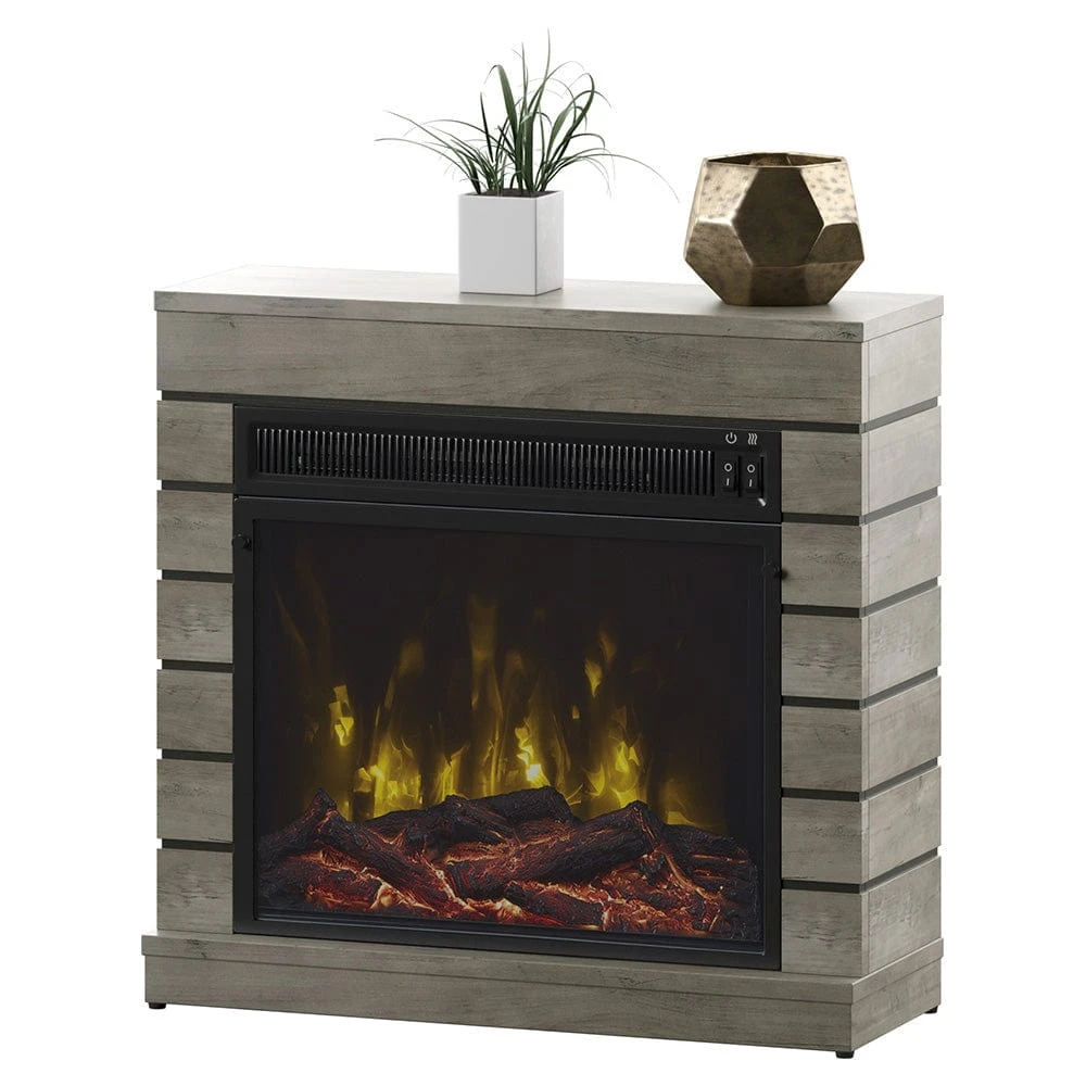 Harlan Electric Fireplace Mantel Package In Valley Pine - Image 3