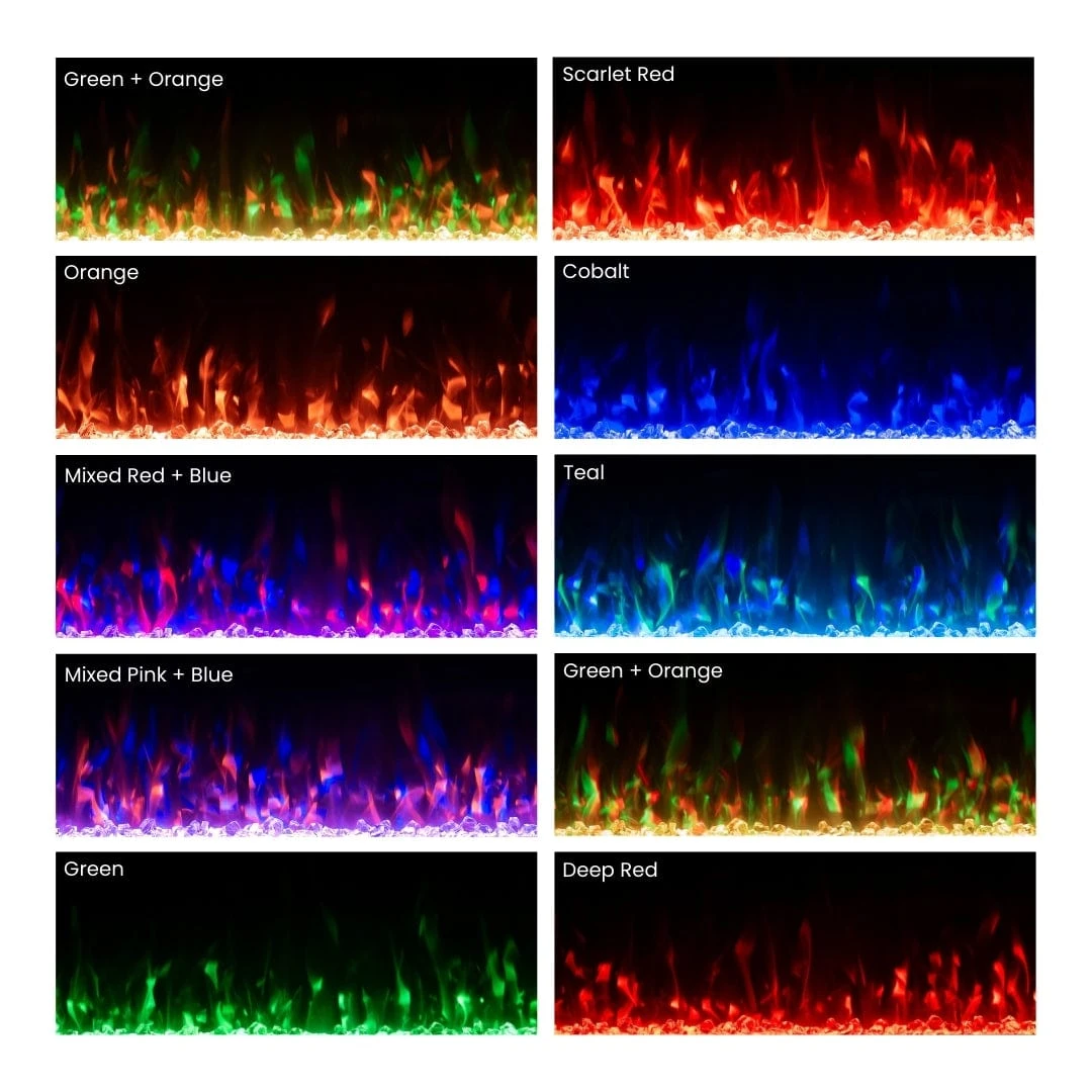 Modern Ember 42 In. Vibrance Built-In Smart Wi-Fi Enabled Linear Electric Fireplace With Remote Control And Adjustable Flame - Image 11