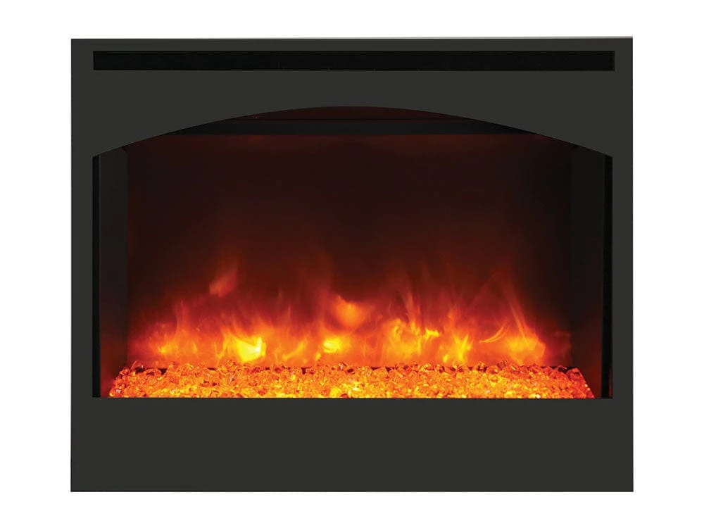Amantii Zero Clearance Series Arched 31-In Built-In Electric Fireplace - ZECL-31-3228-STL-ARCH - Image 2