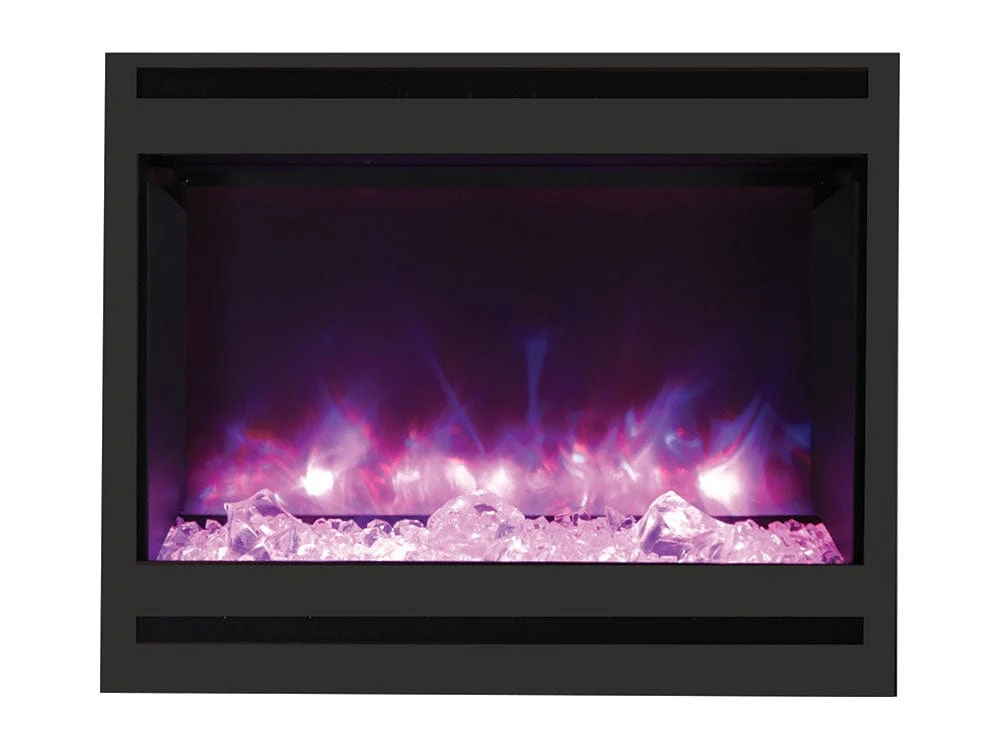 Amantii Zero Clearance Series Square 31-In Built-In Electric Fireplace - ZECL-31-3228-STL-SQR - Image 4